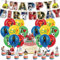 YCVBCY Globos de Cumpleaños Fútbol Decoraciones para Fiestas de Fútbol Globo de Latex, Cake Toppers, Bandera de Fútbol para Niños Fiesta Temática Cumpleaños Decoracion - 42 PCS