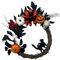 Nishiyuenyi Couronne d'Halloween Couronne de porte d'entrée Couronne décorative avec citrouilles pour jardin et maison