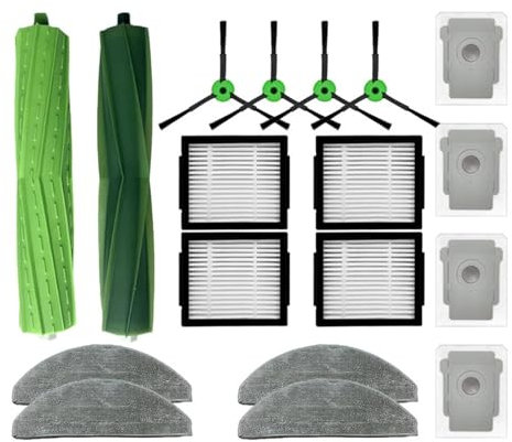 JunYouda Kit d'accessoires for aspirateur Robot Irobot Roomba Combo I5 /I5+ / J5 / J5+ avec Brosse latérale Principale et Filtre Hepa(008)
