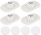 sourcing map 4Pcs Self Adhesive Caster Wheels, 360° Swivel Mini Caster Wheels Rectangle Universal Appliance Rollers with Ball Bearings for Furniture Storage Box Trash Can, White