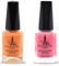 (2Pcs Set) Henna Infused Halal Nail Polish Permeable Nail Polish Vegan Long lasting Nail polish (Zara, Amber)