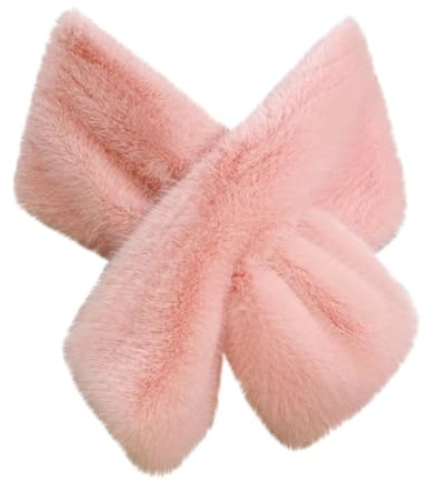 JAWSEU Sciarpa da donna in pelliccia sintetica bolero in pelliccia sintetica da sposa, da donna, con colletto in pelliccia, sciarpa in pelliccia sintetica