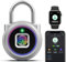 Vorhängeschloss Wetterfest für Spind mit Fingerabdruck iOSwatch App Smart Schloss mit Fingerabdruck Klein für Schrank Schließfach Gym Aussenbereich Zelt Keller Outdoor Regenbogenfarbe