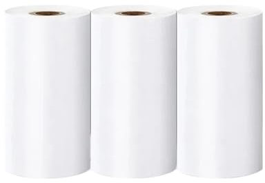 SHBHWS Thermopapier 57 * 25MM Thermopapier Etikettenaufkleber Selbstklebende Rollenpapier for Minidrucker Sofortdruck Kinderkamera Fotopapier Kassenrollen(6 Rolls White)