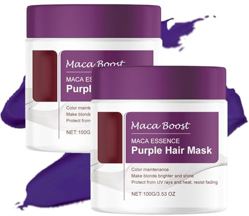 Maschera Per Capelli Viola Al Collagene, Idrata, Migliora L'Elasticità Dei Capelli, Previene La Secchezza Dei Capelli, Bilancia I Toni Ottonati, Uniforma Il Colore Dei Capelli