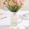 Jeweidea Personalisierte Keramikvase mit Gravur Namen Foto Geschenk für Mama, Geschenk für Oma, Muttertagsgeschenke für Mama, Weiße Blumenvase Moderne Esstisch Wohnzimmer Dekoration (Schmetterling 4)