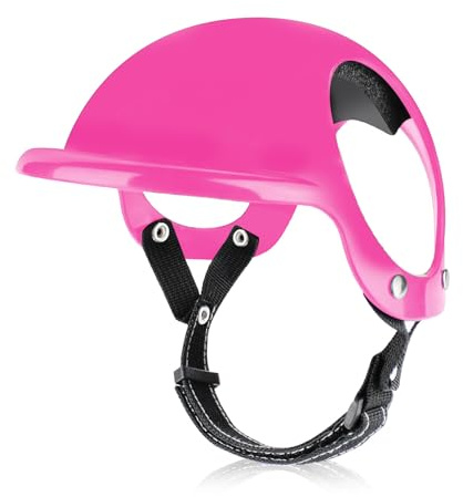 HUANGING Kleiner Haustierhelm mit Ohrloch, verschleißfester Motorradhelm für Hunde, Katzen, Sport, Outdoor, Fahrradhelm