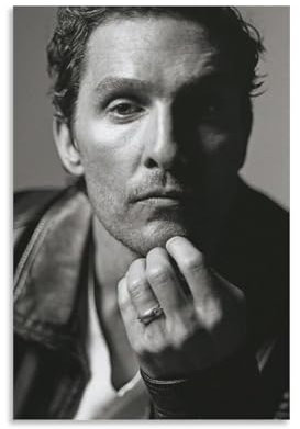 YKNBDXT Matthew Schauspieler McConaughey Star Poster für Schlafzimmer, Leinwand, Kunstdruck, Raumkunst, Dekor-Poster, 60 x 90 cm, ungerahmt, Stil 5