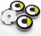 4 Stück Radnabenkappen Nabendeckel Felgendeckel Felgenkappen Radnabenabdeckung Radkappen 60mm für Smart Fortwo Forfour 450 451 454 453