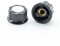 BYCIFRLG 5Pcs Black Aluminum Potentiometer Knob Cap Inner Volume Control Rotary Switch 6mm 6.4mm Ship 6mm Holes