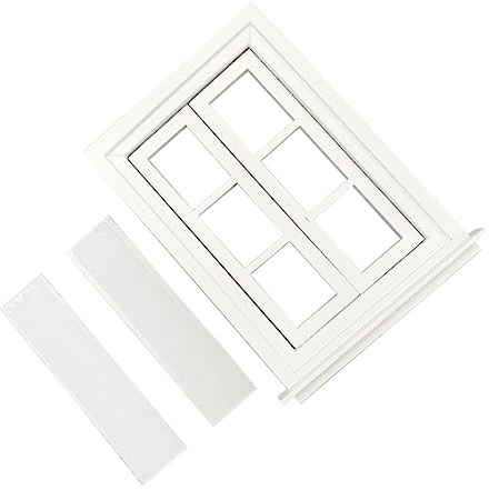 BESPORTBLE Doppeltes Offenes Fenstermodell Doppeltes Offenes Türmodell Mini-möbelmodell Mini-Spielzeug Aus Hochwertigem Material Gefertigt Für Puppenhäuser Exquisit Verarbeitet