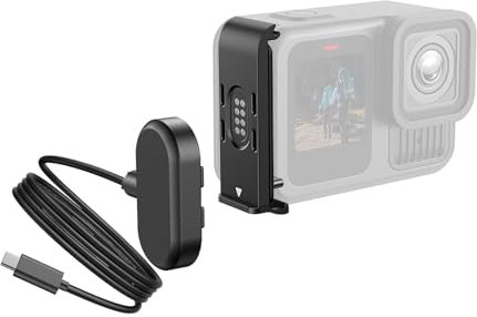 JOYSOG Magnetic Charging Cable for Go-Pro Hero 13/12/11/10/9 Charging Side Door Cover + USB C Cable Adapter