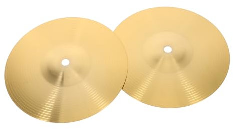 BIUDECO 2 Pezzi Piatti per Batteria Ottone da Piatto Crash Jazz Strumento Musicale Leggero e Portatile per Pratica