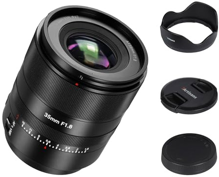 Obiettivo Full Frame 7artisans AutoFocus 35mm F1.8, Apertura F1.8 Ampia, Supporto Automatico/Manuale, Compatibile con Sony FX A1 A9 A7M A7R A7S A7C Serie ZVE FX3, A9II, A7M2, A7S2