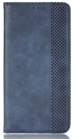 BYTXFG Schutzhülle für iPod Touch 5/6/7, PU-Leder, Brieftaschenformat, Blau