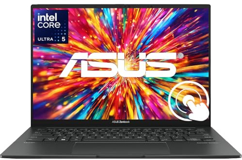 ASUS ZenBook 14 OLED Ordinateur portable professionnel à écran tactile | Intel 14-Core Ultra 5-125H (Beats i7-1360P) | 8 Go de RAM DDR5 | SSD PCIe 256 Go | Écran WUXGA | Clavier rétroéclairé | Windows