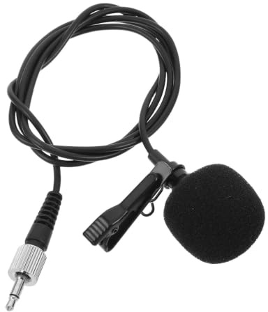 POPETPOP Microphone Cravate Filaire 3, 5mm à Vis Verrouillable pour PC | Capture Haute Sensibilité, du Bruit, pour Tournages Vidéo et Présentations, Noir