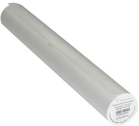 Rotolo di carta da lucido per schizzi, 33 cm x 50 m, 40-45 g, trasparente