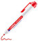 edding Retract 11 Permanent Marker - rot - 1 Stift - runde Feder 1,5-3 mm - wasserfest, schnelltrocknend - permanent marker für leichte Einhandbedienung - für Pappe, Kunststoff, Holz, Metall, Glas