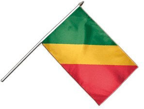 Flaggenfritze Stockflagge Kongo - 30 x 45 cm