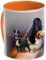 Keramik tasse (O) Orange Hund Appenzeller Sennenhund