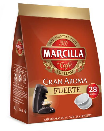 Marcilla Café Cápsulas Fuerte - Sistema Senseo 28 Monodosis