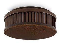 Pyrexx PX-1C Funk - Rauchwarnmelder 10 Jahre Batterie vernetzbar mit weiteren Meldern, Magnet-Halterung ohne Bohren und LED-Blinken, Zertifiziert nach Q-Label, Holzdunkel, 1er Set