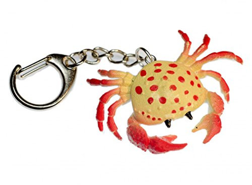 Miniblings Krebs Schlüsselanhänger Ozean Schalentier Krabbe gelb rot - Handmade Modeschmuck I I Anhänger Schlüsselring Schlüsselband Keyring