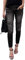 Minetom Jeans Damen Jeanshosen Röhrenjeans Skinny Slim Fit Stretch Boyfriend Zerrissene Destroyed Straight Denim Hose mit Löchern A Schwarz EU L