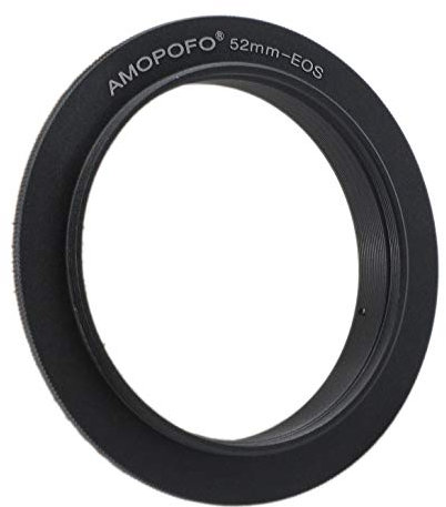 EF-52 mm Adaptador Retro/Anillo Inversor para EF-S 70D,77D,80D,10D,20D,30D,50D,Mark II, 5D Mark III, 5D Mark IV,5DS,5DS R, 6D,6D Mark II, 7D, para atornillar una lente para macro