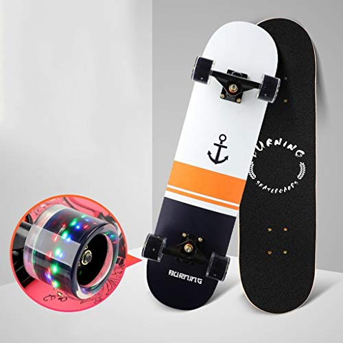 Lgan Skateboard Komplettboard，31x8in Ahorn E Longboard，Erwachsene Jugendliche Skateboard Deck，Straße Penny Board (Color : EE)