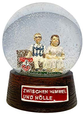 ASTRA Bier Schneekugel Schüttelkugel Glaskugel Traumkugel Zwischen Himmel und Hölle, Polyresin 8cm Durchmesser, Geschenkidee aus St.Pauli