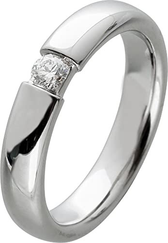 Ch.Abramowicz Verlobungsring Weißgold 585 14K Solitär Diamant 0.15ct W SI 18