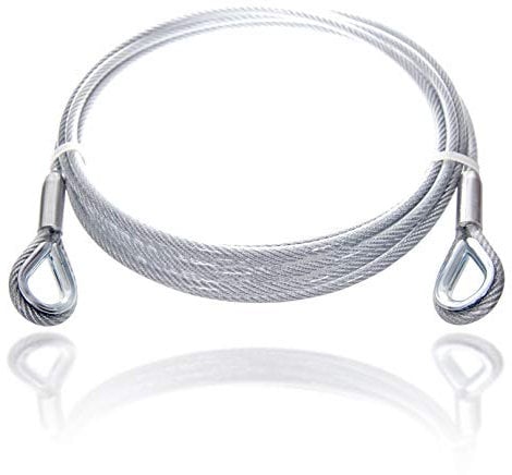 Drahtseile24 Corda in acciaio rivestita con nervature, cavo di collegamento rivestito con cima, cavo con passanti, cavo in acciaio, cavo di sicurezza | Spessore: 8 mm (6 su 8) | Lunghezza: 10 m