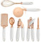 ZKOOO Kitchen Utensil Set 7pcs Stainless Steel Cooking Utensils Set Heat Resistant Non Stick Kitchen Gadget Cookware Set for Cooking and Baking, BPA Free, Black