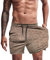 Agilelin Herren Sporthose,Training Kurze mit Tasche,Quick Dry Laufhose (Braun/M)