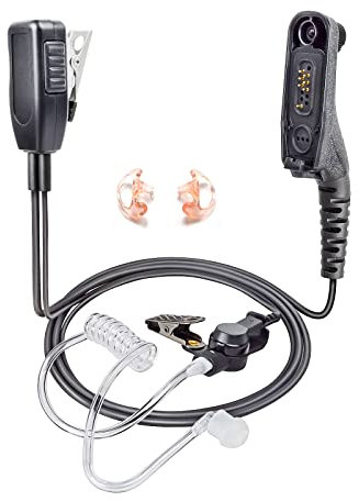HYS Radio-Ohrhörer, In-Ear-Headset Kompatibel mit DP3400 DP4400 DP4601E MTP850s MTP6650 Radio (1 x Kopfhörer + 2 x Ohrstöpsel (L+R))