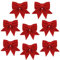 8 Pack Red Bows for Christmas Tree,5.5 Inch Glitter Red Wreaths Bows Christmas Bows for Tree Decorations,Xmas Tree Bows,Sequin Bows Ties Ornaments for Christmas Tree,Wreaths,Garland Decorations