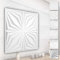 HEXIM 3D Wandpaneele, PVC Kunststoff weiß - Abstrakt Design Paneele 50x50cm Wandverkleidung (5QM HD126) Ideen Hintergund 3D Platten