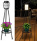 2 Pack Solar Lights Outdoor with Plant Stands - Solar Floor Lamp & Street Lights with Metal Tripod - Patio Decor for Garden, Yard, Pathway, Driveway, Porch