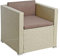 ESTEXO Polyrattan Gartensessel Loungesessel Rattan Lounge Sessel Gartenstuhl Stuhl (Beige)