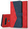 Radoo Funda para LG K61, Vintage Billetera Carcasa Protectora de Cuero Libro PU con Cierre Magnético, Función de Soporte, Ranuras para Tarjetas Flip Folio Carcasa para LG K61(Rojo Azul)