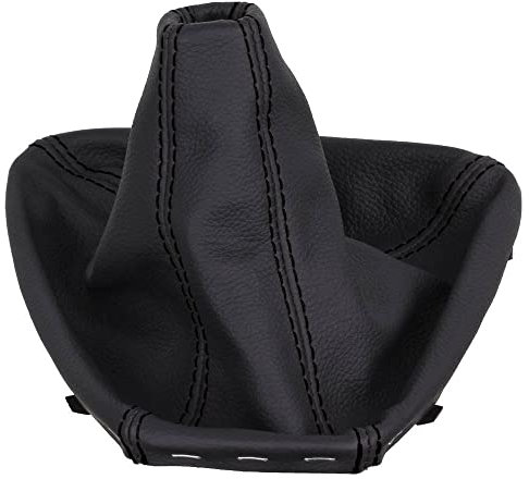 ICT Schaltmanschette Leder mit Kunststoffrahmen – kompatibel mit BMW E90 / E91 / E92 / E93 manuell – Fahrzeugspezifisch, einfache Montage – Premium Qualität (Naht schwarz)