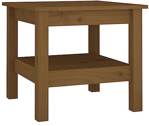 vidaXL Couchtisch Beistelltisch Wohnzimmertisch Kaffeetisch Sofatisch Teetisch Tisch Holztisch Wohnzimmer Honigbraun 45x45x40cm Massivholz Kiefer