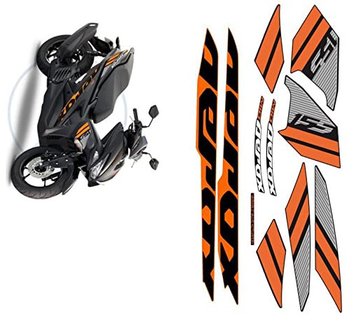 STATUZ Full Set Aufkleber Aufkleber Motorrad Modifiziertes Fahrzeug Dekorieren Schützen PVC-Aufkleber Für Yamaha AEROX 155 2019 Modell Schmücken (Color : 1 UK)