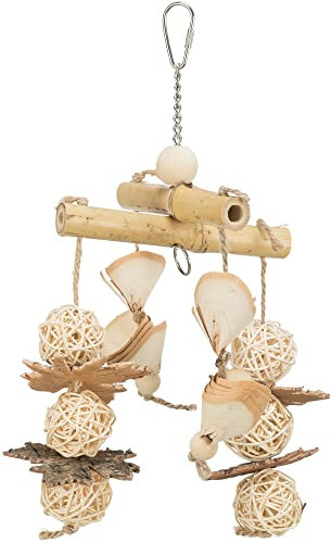 TRIXIE Vogel Käfigzubehör NATURSPIELZEUG, BAMBUS/RATTAN/HOLZ, 31 cm - 58993