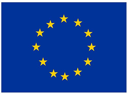 Samunshi® Europa Flagge Aufkleber Fahne - Sticker Auto Fahrrad Motorrad - 8x5,6cm mehrfarbig