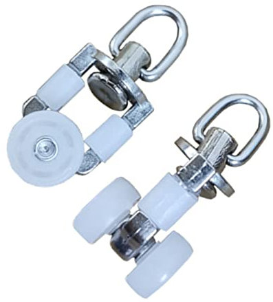 Levemolo 20pcs Curtain Track Rollers Ceiling Curtain Track Hooks Drapery Rail Gliders for Shower Window Closet Sliding Door Home Hotel Use