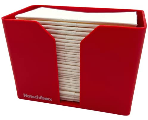 Hatschibox Rot ABS Thermoplast, Taschentücher Box - Stylische Taschentuchbox, Tücherbox nachfüllbar (Rot)