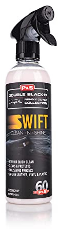 P & S Professional Detail Products Swift Clean & Shine - Limpiador y protector de interiores para cuero, vinilo, plástico - Limpia, acondiciona y deja un acabado satinado - Aroma fresco - Spray de 16